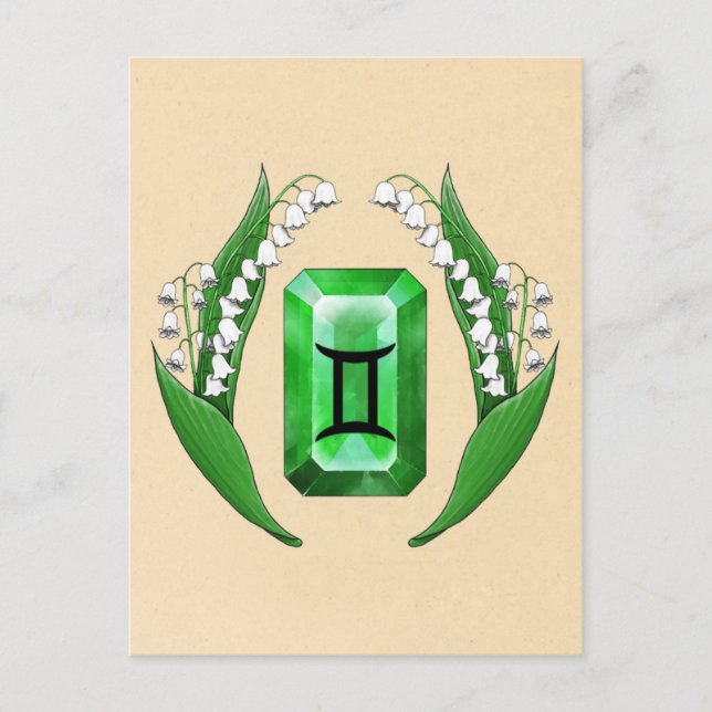 Geburtsmonat Mai Gemini Postkarte (Vorderseite)