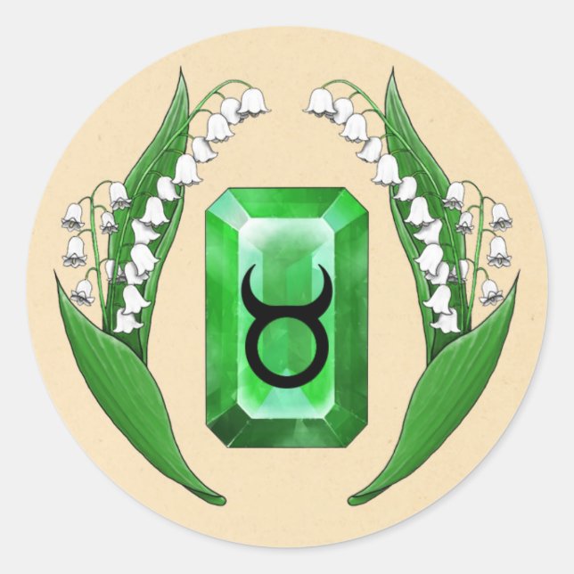 Geburtsmonat May Taurus Runder Aufkleber (Vorderseite)