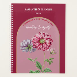 Geburtsmonat November Chrysanthemum Planer