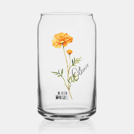 Geburtsmonat Oktober Blume Marigold Name Dosenglas