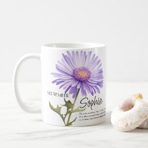 Geburtsmonat. September Blume Personalisiert Kaffeetasse