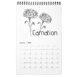 Geburtsmonats-Blumen-Malender-Kalender Kalender