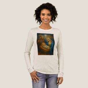 Geburtsmosaik aus Buntglas Heilige Familie Tri-Blend Shirt