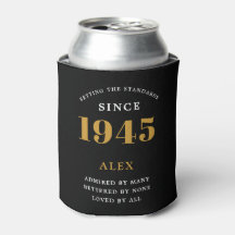 Geburtsname 1945 Black Gold Elegant Chic