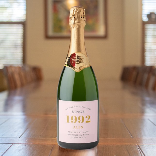 Geburtsname 1992 Rosa Gray Elegant Chic (Von Creator hochgeladen)