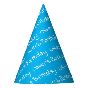 Geburtsname des personalisierten Jungen Blaues Par Partyhütchen