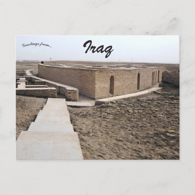 Geburtsort von Abraham Nasiriyah Iraq Postkarte (Vorderseite)