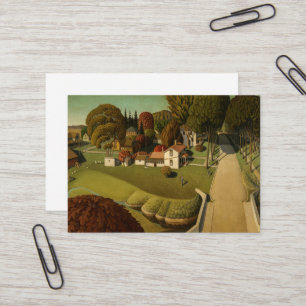 Geburtsort von Herbert Hoover von Grant Wood Visitenkarte
