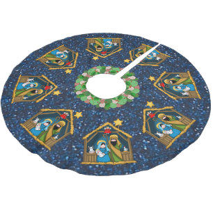 Geburtsstallenrock Polyester Weihnachtsbaumdecke