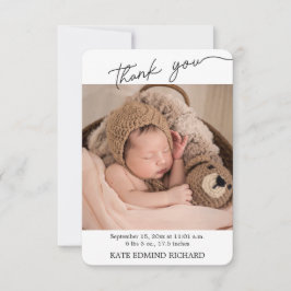 Geburtsstats Fotos Handgeschriebene Babydusche Dan Mitteilungskarte