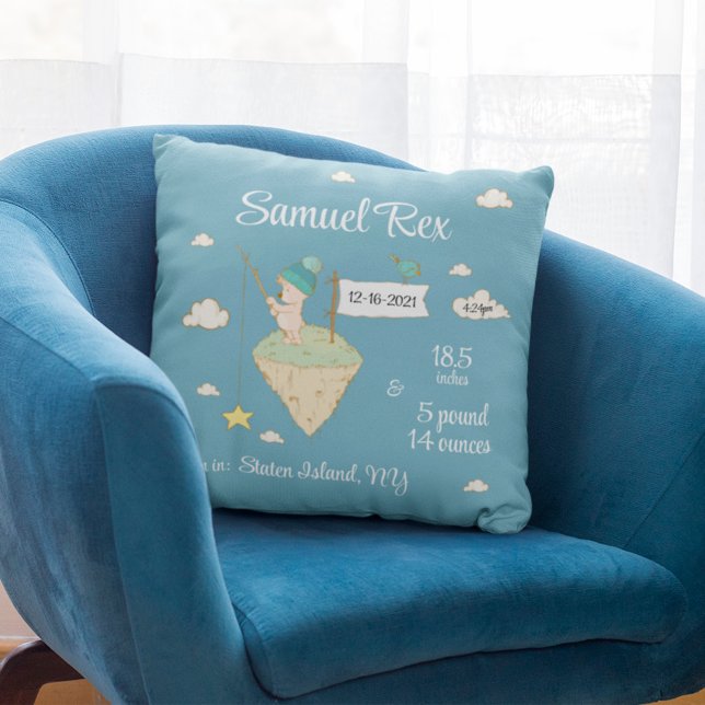 Geburtsstats-Kissen mit Bären Kissen (Von Creator hochgeladen)