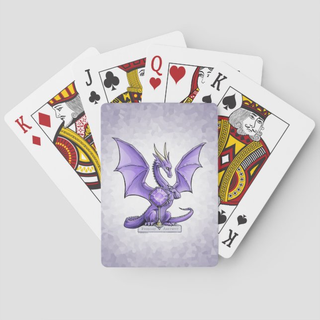 Geburtssträchel im Februar: Amethyst Spielkarten (Rückseite)