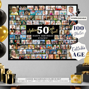 Geburtstag 100 Fotos Lassen ALTER Gut Aussehen Sch Poster