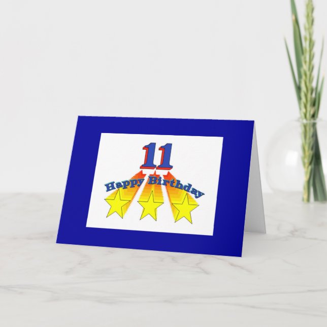 Geburtstag, 11 Jahre alte Christliche Karte (Vorderseite)