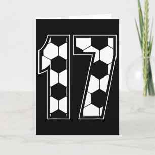 Geburtstag 17 Jahre Fußball  Karte