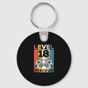 Geburtstag 18. Level freigeschaltet 18 Gaming Vint Schlüsselanhänger