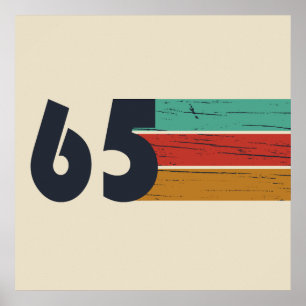 Geburtstag 1965 Jahrgang 60. Geburtstagsgeschenk Poster