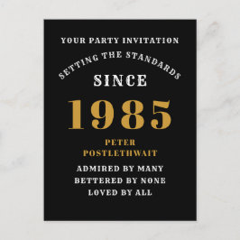 Geburtstag 1985 Schwarzes Gold Postkarte