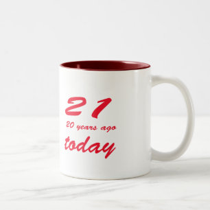 Geburtstag 41 zweifarbige tasse