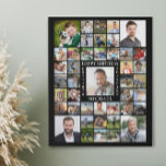 Geburtstag 43 Foto Collage Name Alter EST Jahr Sch Künstlicher Leinwanddruck<br><div class="desc">Erstellen Sie einfach ein Geburtstagsgeschenk-Foto-Erinnerungen 16x20 Imitat-Leinwand als Gedenk-Sake mit diesem leicht hochzuladenden Foto-Collage-Vorlage mit 43 quadratischen Bildern durch die Jahre, um jedes Alter Geburtstag für ihn oder sie zu feiern. Der editierbare Titel schlägt den glücklichen Geburtstag vor und ist mit ihrem Namen, Geburtsjahr und Alter in weißem Text mit...</div>