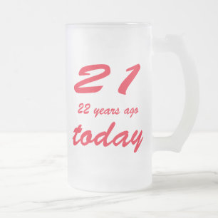 Geburtstag 43 mattglas bierglas