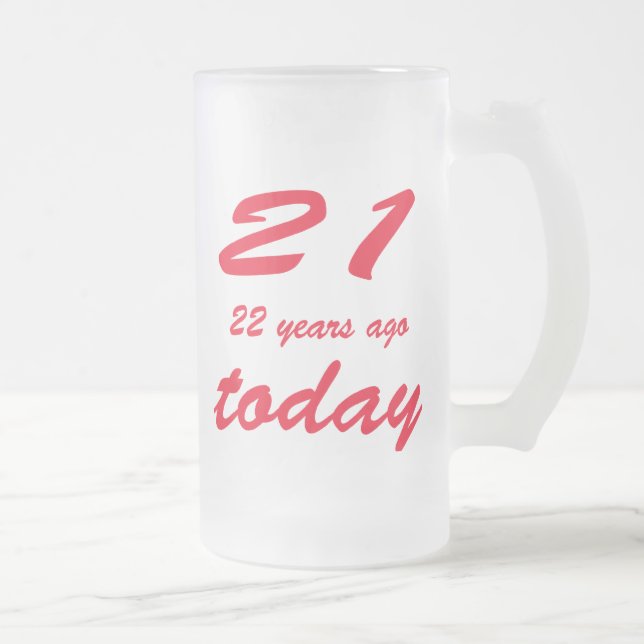 Geburtstag 43 mattglas bierglas (Rechts)