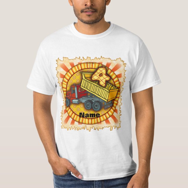 Geburtstag 4 Kipper T-Shirt (Vorderseite)