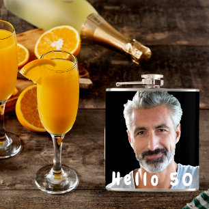 Geburtstag 50 Foto Männer Text Flachmann