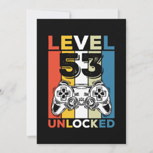 Geburtstag 53. Level freigeschaltet 53 Gaming Vint Einladung