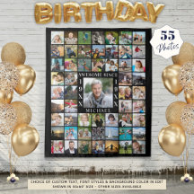 Geburtstag 55 Foto Collage Hintergrund PHANTASTISC