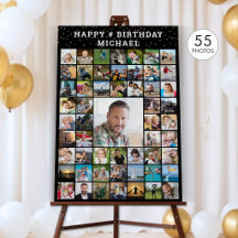 Geburtstag 55 Foto Collage Ihren Text und Farbe