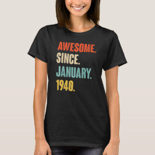 Geburtstag 83. Dekoration Januar 83 Jahre alter Vi T-Shirt