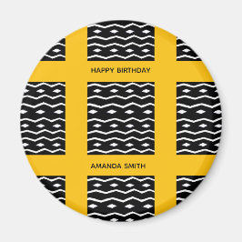 Geburtstag, afrikanische Kunst Ethnisches Muster O Magnet