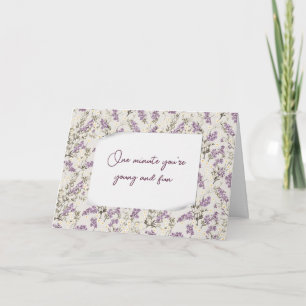 Geburtstag ältere Spaß Lavendel Blume Karte