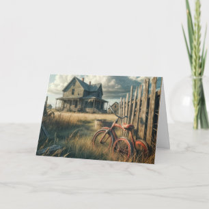 Geburtstag Altes Rotes Dreirad Karte