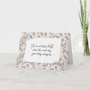 Geburtstag Altes Spaß Lavender Blume Karte
