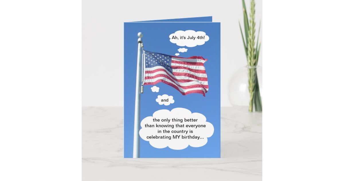 Geburtstag am 4. Juli Karte Zazzle.ch Geburtstag am 4. Juli Karte Zazzle.ch