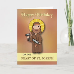Geburtstag am Josephstag Einfach Karte