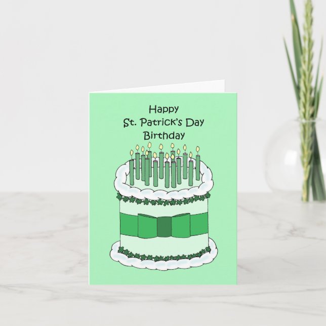 Geburtstag am St. Patrick's Day Karte (Vorderseite)