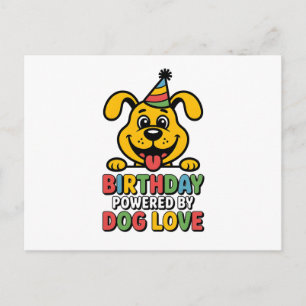 Geburtstag angetrieben von Hundeliebe-Design Postkarte