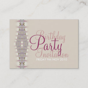 Geburtstag + Anlass-Party Einladungs-Karte Visitenkarte