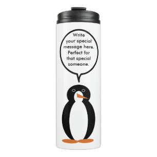 Geburtstag Anzug Vortrag von Frau Penguin Personal Thermosbecher