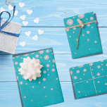 Geburtstag aquamariner Glitzer grüne Diamanten lux Geschenkpapier Set<br><div class="desc">Eine gmädchenhafte und trendige Packung zum Geburtstag,  Brautparty oder Babydusche. Ein moderner,  aquamariner,  meergrüner Glitzer mit Imitaten und Diamanten.</div>