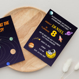 Geburtstag außergewöhnliche weltraumbezogene Einla Einladung
