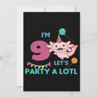 Geburtstag Axolotl Kinder Sweet Axolotls Einladung
