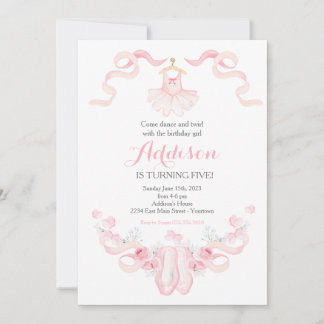 Geburtstag, Ballerina, Einladung zum Geburtstag