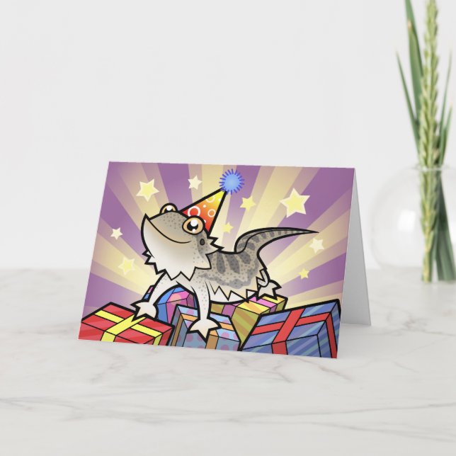 Geburtstag Bartter Drache / Rankin Dragon Karte (Vorderseite)