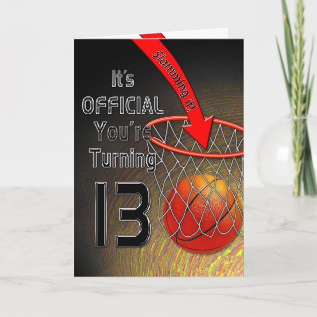 GEBURTSTAG - Basketball - 13. Karte (Vorderseite)