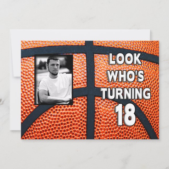 GEBURTSTAG - BASKETBALL - 18. EINLADUNG/FOTO EINLADUNG (Vorderseite)