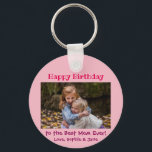 Geburtstag Beste Mama je Kind Foto Schlüsselanhänger<br><div class="desc">Zum Geburtstag der Mama in diesem Jahr,  gib ihr einen niedlichen Schlüsselanhänger von den Kindern! Personalisieren Sie mit Ihrem eigenen Foto. Der Text und die Nachricht,  einschließlich der Farben,  sind ebenfalls vollständig anpassbar.</div>